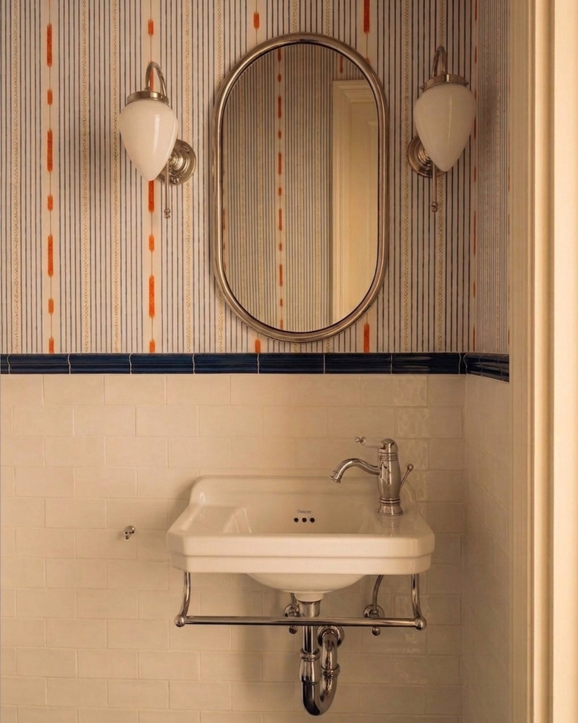 Wall Light - Blomberg 80 Nickel, Opal White Drop Shade image