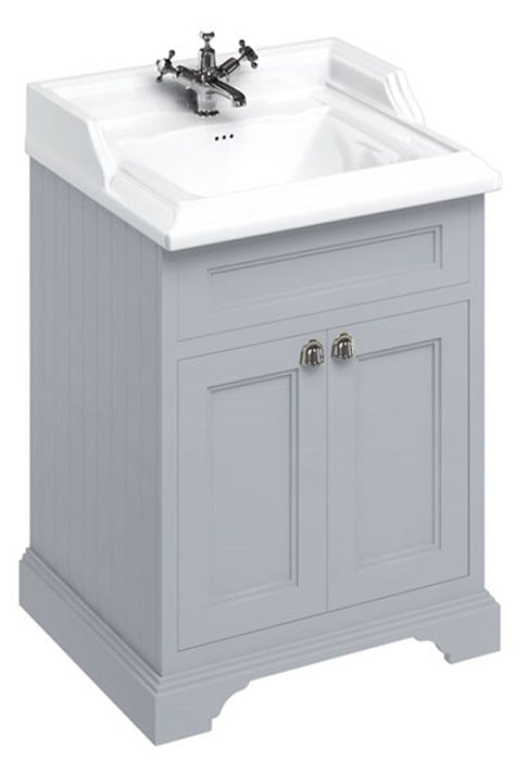 Bathroom vanity - 65 cm (2,6 in.) porcelain/doors grey