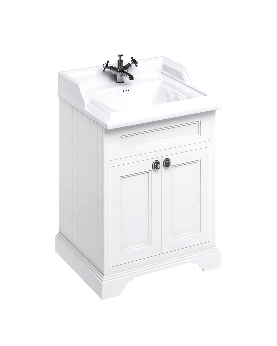 Waschbeckenschrank Burlington - 65 cm Porzellan / Tür Weiß