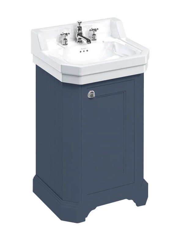Bathroom vanity - 56 cm (22.0 in.) porcelain/doors blue