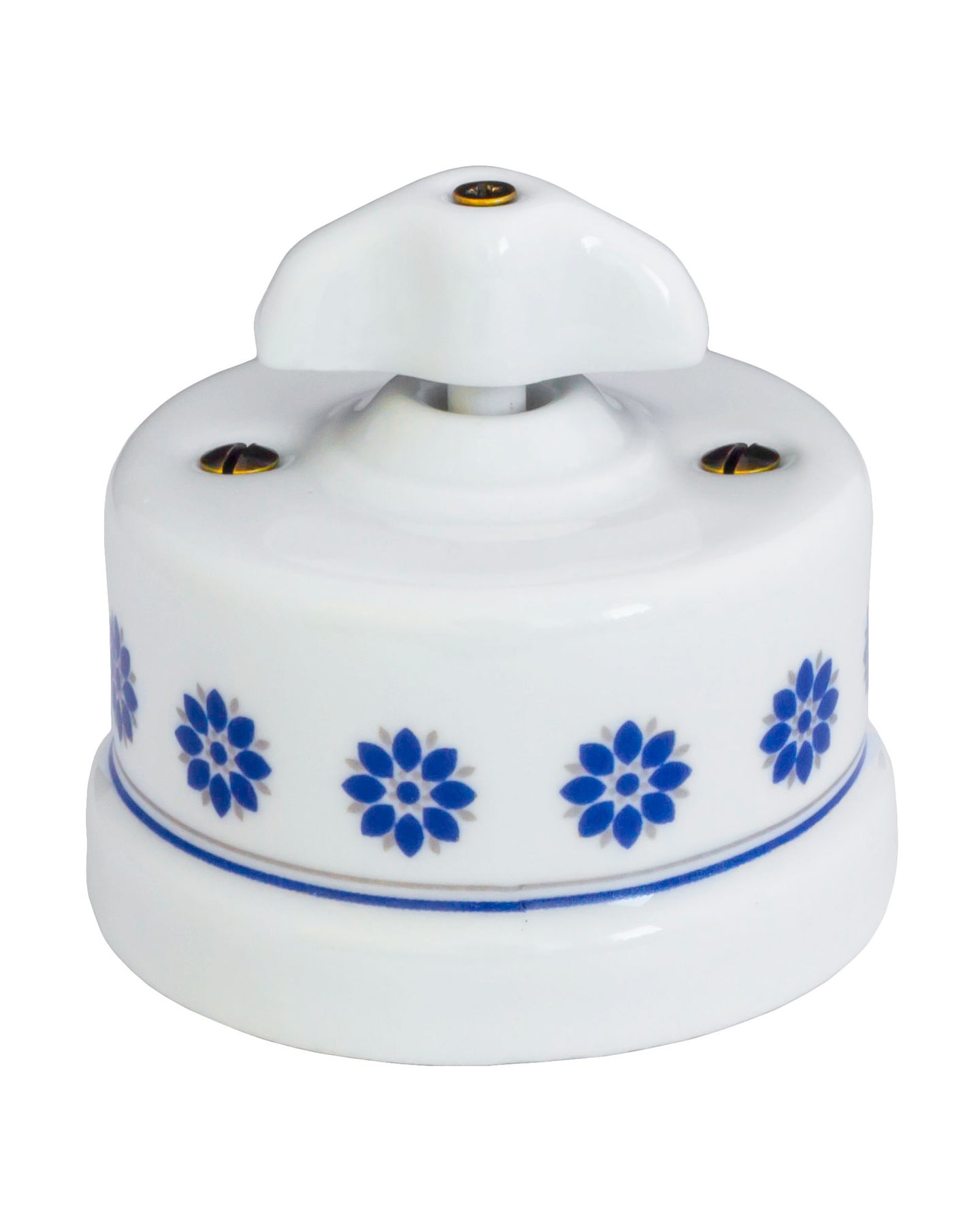 Light Switch – Staircase Switch White Porcelain with Blue Decoration