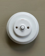 Dimmer - Enkel tryckknapp vit porslin thumbnail image