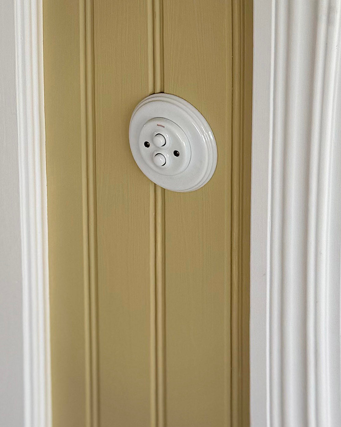 Dimmer - Dubbel tryckknapp vitt porslin image