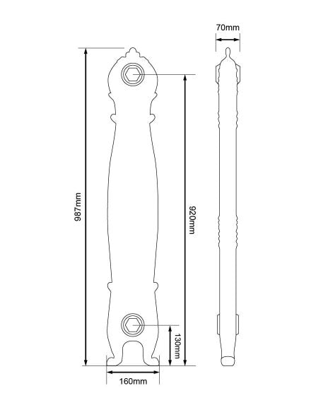 Cast Iron Radiator Windsor Height 99 cm (39.0 in.) – Leg Section image