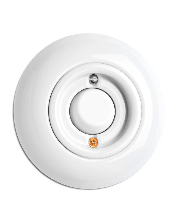 White Porcelain Light Switch - Toggle Switch