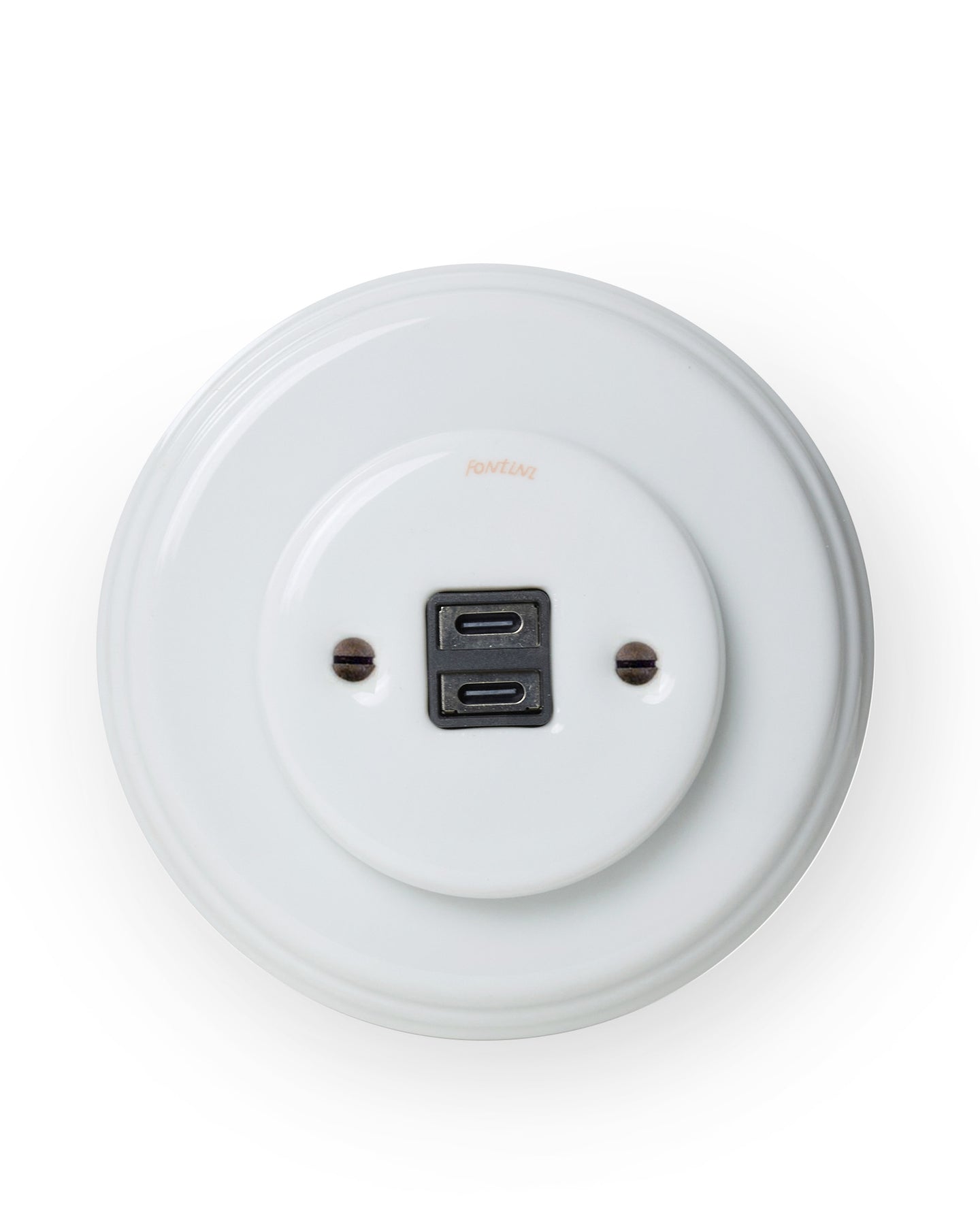 USB-C outlet - White porcelain, Garby Colonial 