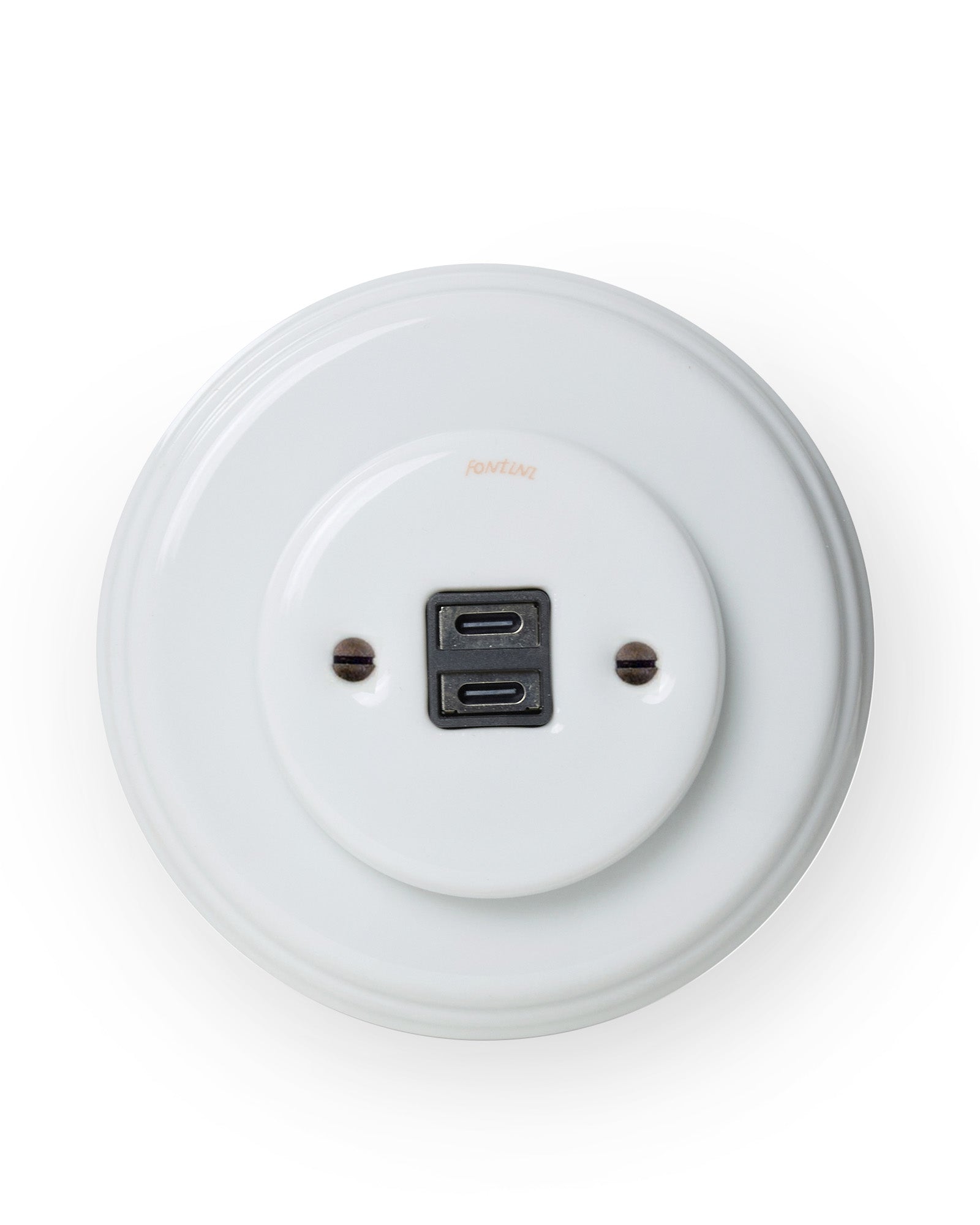 USB-C outlet - White porcelain, Garby Colonial  image