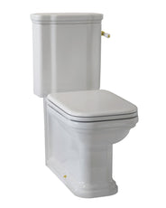 WC - Art Deco Floor-Standing Toilet with Flush Handle & Seat - Gold thumbnail image