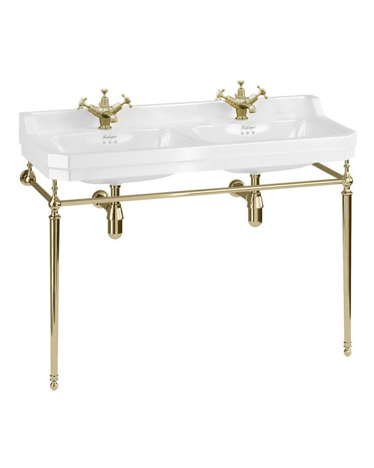Burlington Edwardian - Double wash basin 120 cm on brass stand image