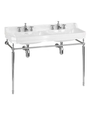 Burlington Edwardian - Double wash basin 120 cm on chrome stand thumbnail image