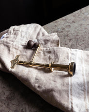 Caesar wine opener - brass with wooden grip thumbnail image