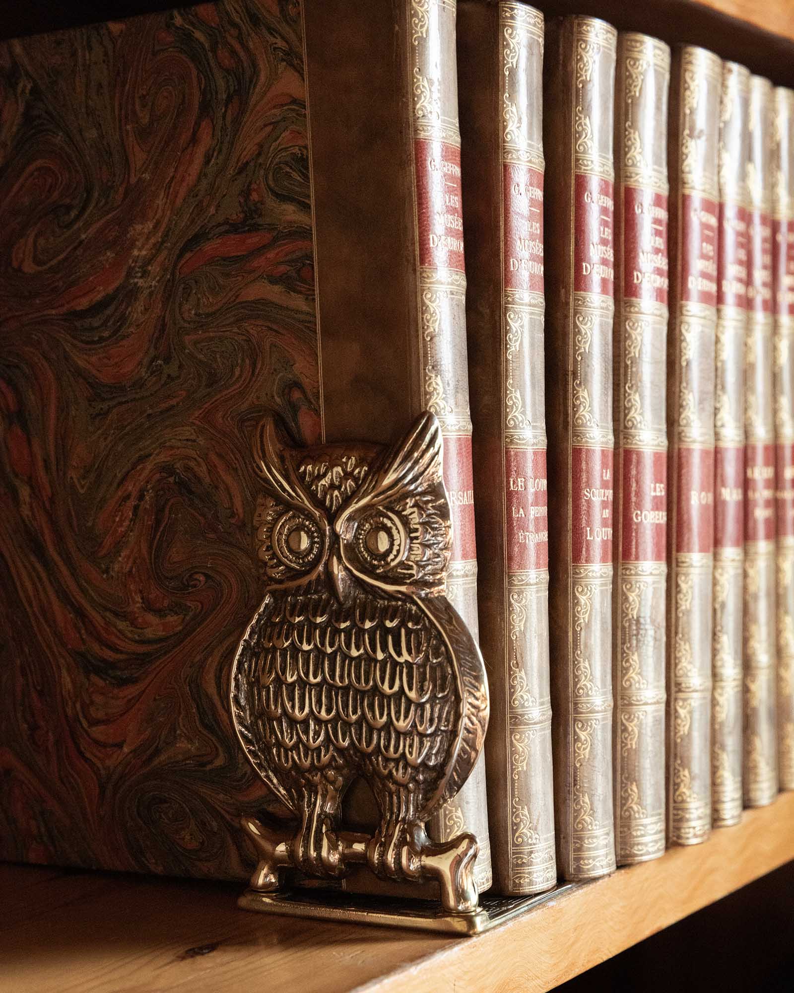 Bookend brass - Owl image