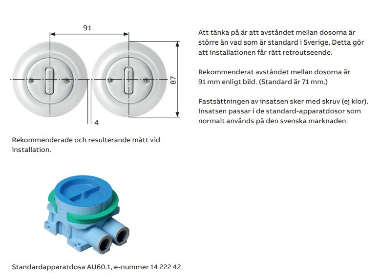 Återfjädrande dubbel tryckknapp svart porslin - ABB Decento image