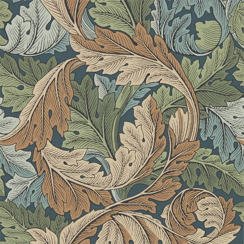 William Morris & Co. Tapete - Acanthus Slate Blue/Thyme image