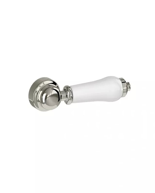 Flush Handle - Burlington, Chrome with White Grip