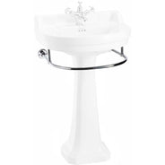 Håndklædeholder til afrundet håndvask 56 cm krom thumbnail image