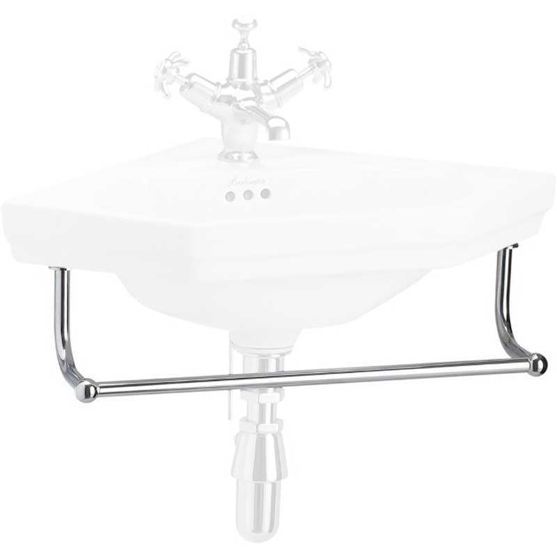 Towel rack for Burlington corner basin, chrome