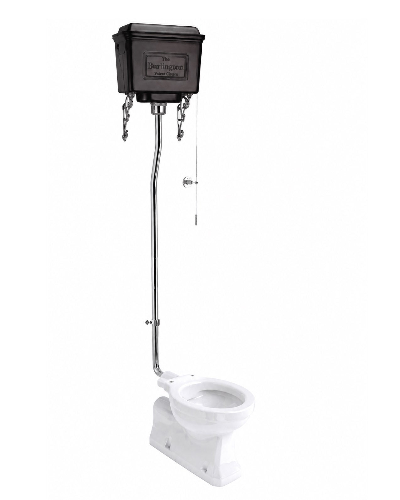 Toilet - Burlington High-Tank Toilet, Black Metal Tank image