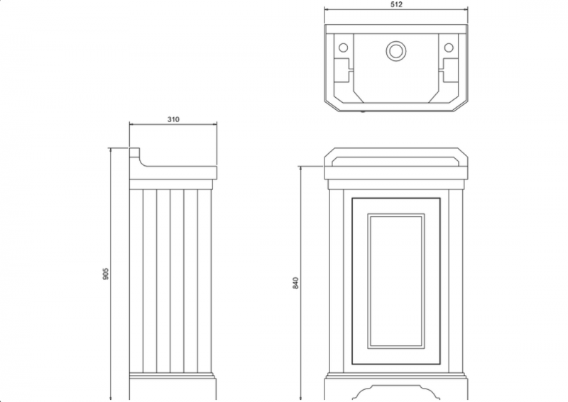 Bathroom Vanity - 51 cm (20.1)- White Porcelain image