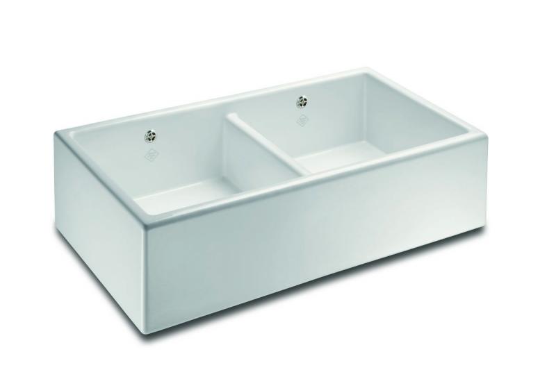 Kitchen Sink Porcelain - Shaws Classic Shaker Double 900