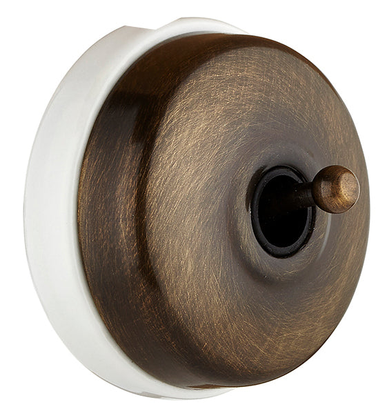 Toggle Push-Button Dimmer - Antique Bronze