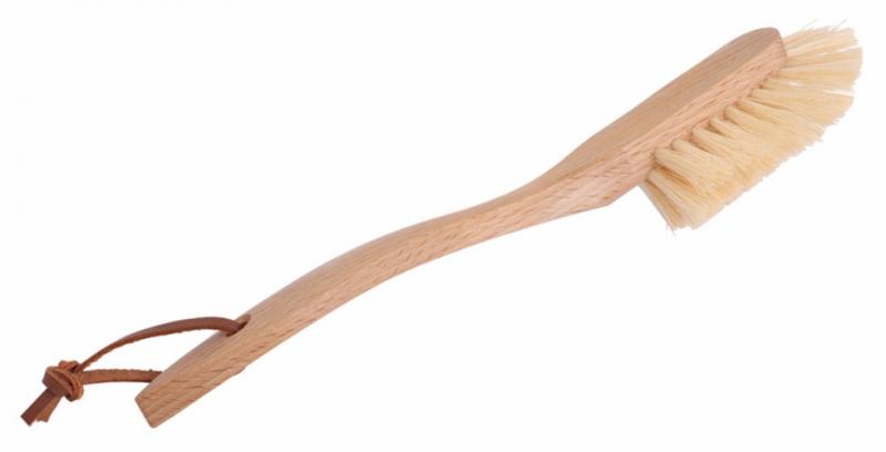 Dish brush - Wood & leather strap