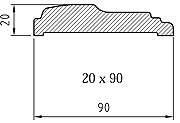 Door trim - Enskede 90 mm thumbnail image