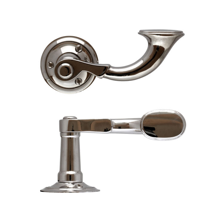 Door handle - Small Post Horn - Nickel
