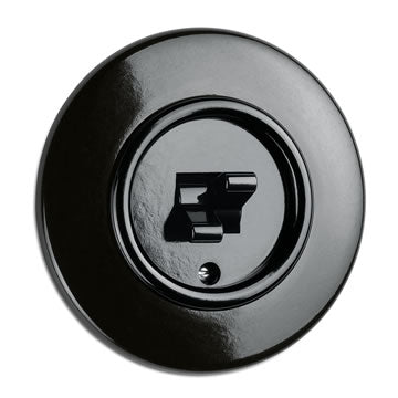 Round Bakelite Light Switch - Double-Toggle Bakelite Light Switch