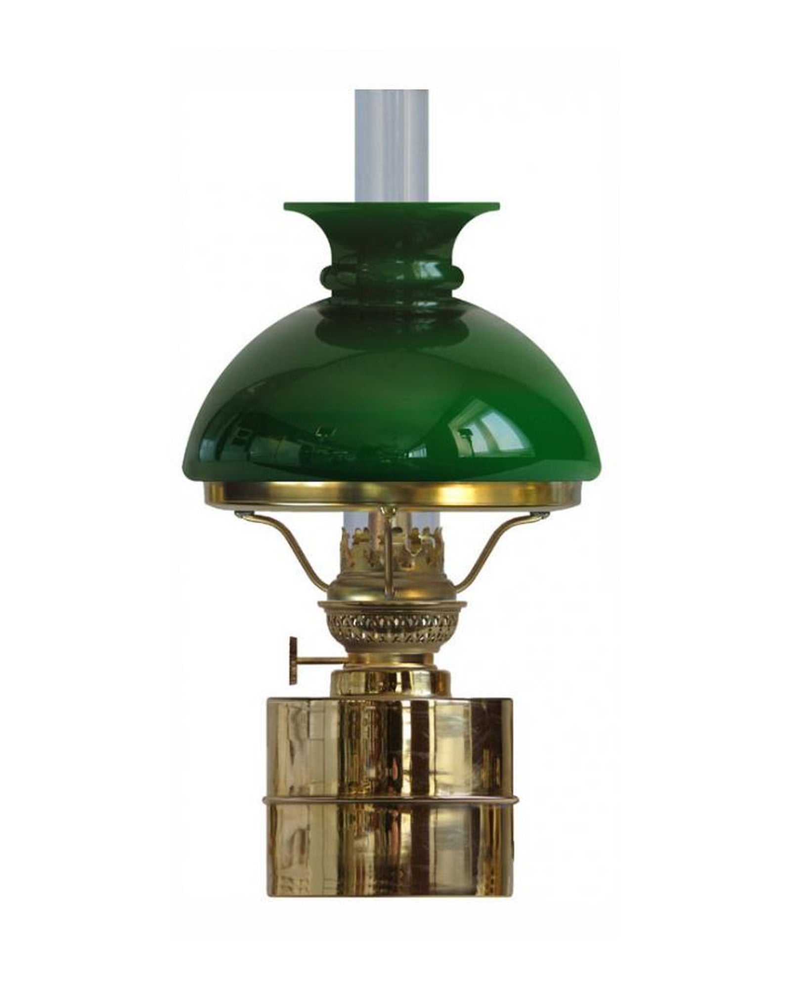 Kerosene Lamp - Flaggskär Brass with Green Shade image