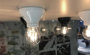 Lamp holder - White porcelain, straight thumbnail image