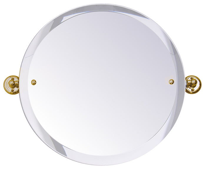 Bathroom Mirror - Haga round - Brass 45 cm