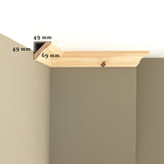 Fillet strip - Antique pine cornice, 15x69 mm thumbnail image