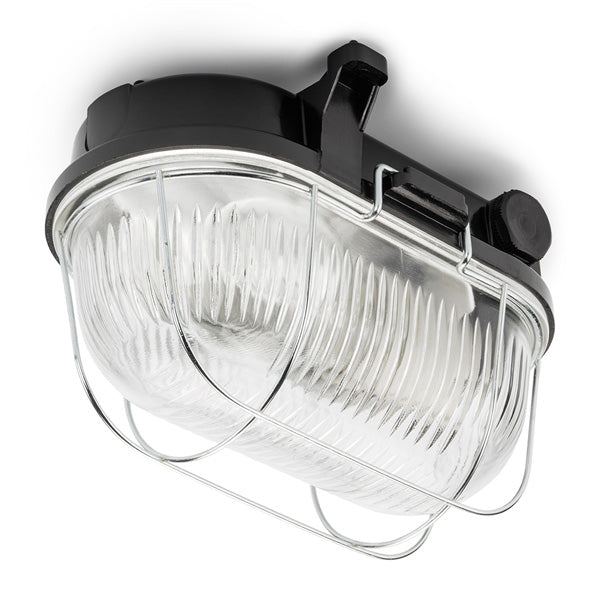 Källarlampa - Svart bakelit 100W, IP54