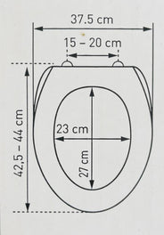Toilet seat with soft close - KAN, Black/chrome thumbnail image