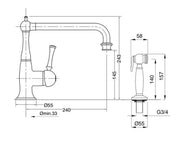 Kitchen Faucet - Denver with separate hand shower thumbnail image