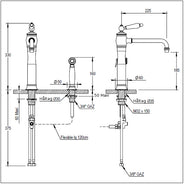 Kitchen Faucet - Horus Eloise with hand shower, matte nickel thumbnail image