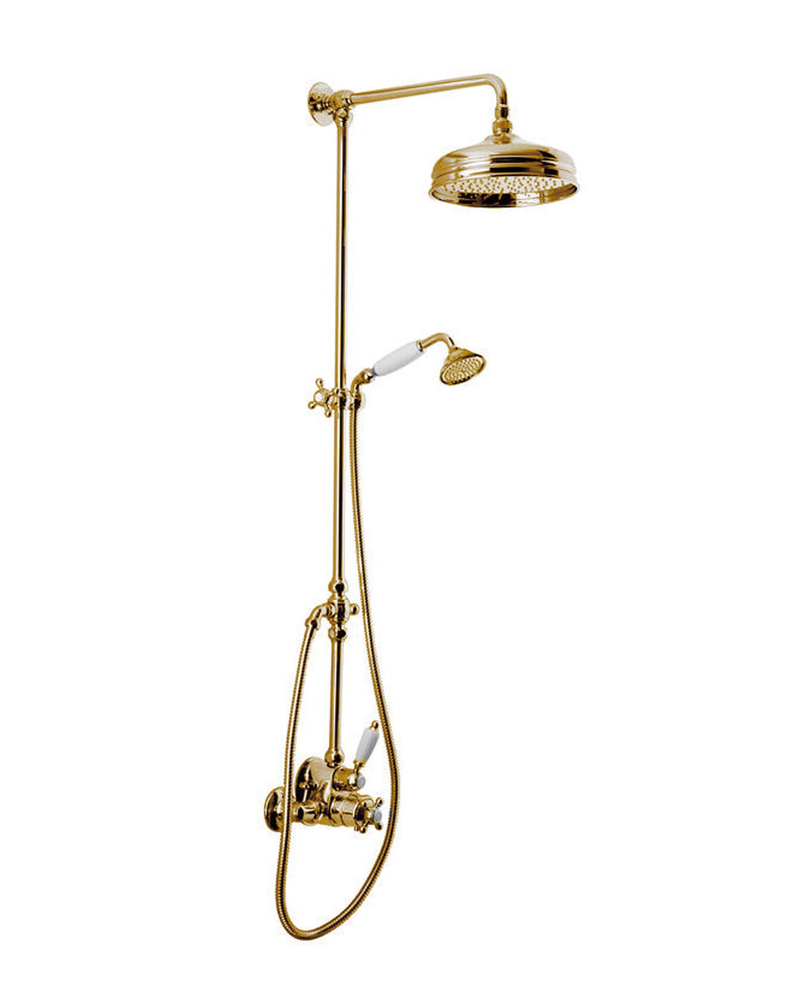 Shower Set - Maxima Colonial with head shower brass image