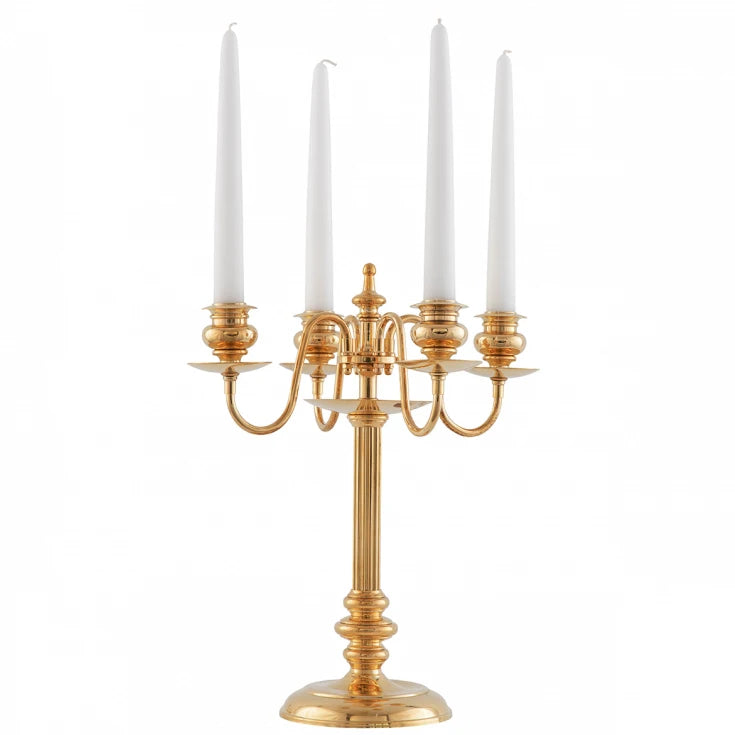 4-Armed Candle Holder - Palander Brass