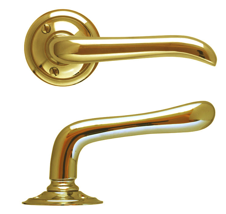 Door Handle - Låsbolaget 647 - Brass