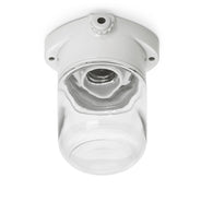 Kellerlampe - Porzellanlampe mit Glasabdeckung IP54 / 60W / gerade thumbnail image