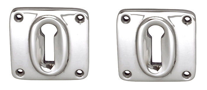 Plaque de clé - Carrée en nickel 45 mm 