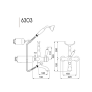 Bathtub mixer - Oxford with thermostat thumbnail image