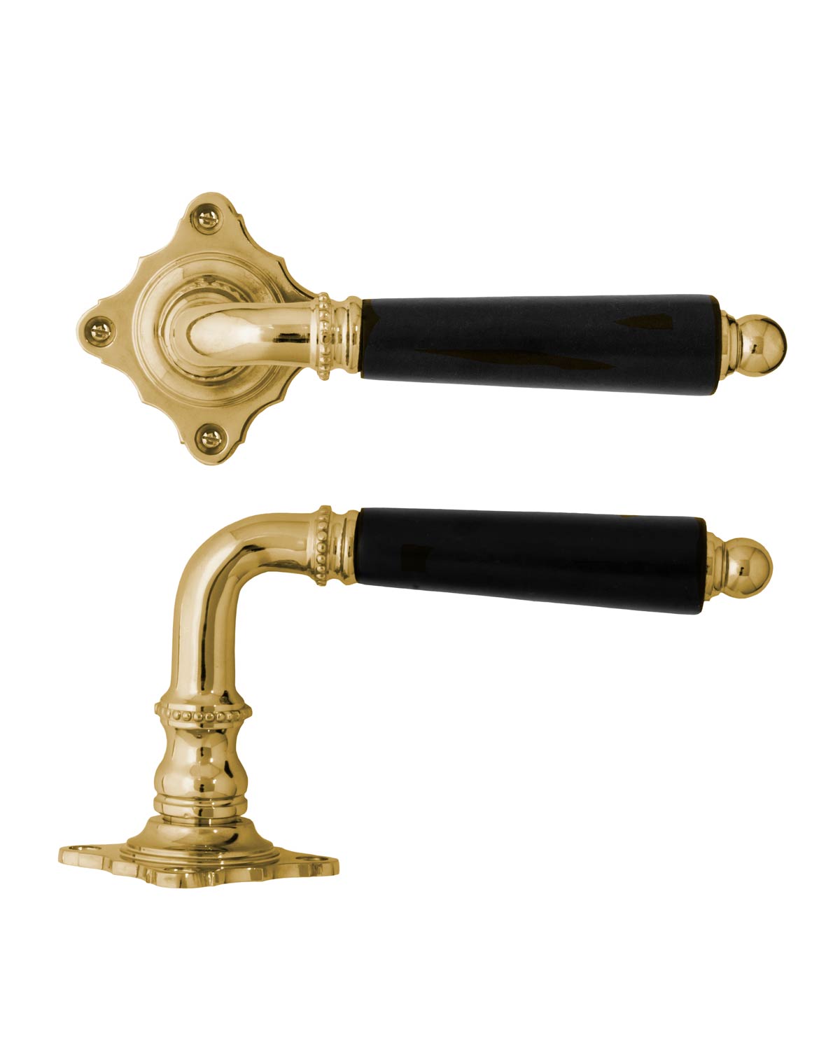 Dørvrider - Næsman 195 ornamenter messing image
