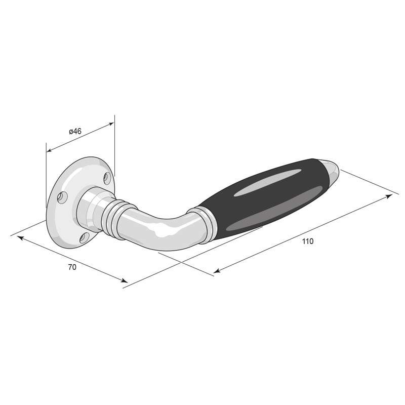 Door handle - Albert Karlsson No. 798 nickel image
