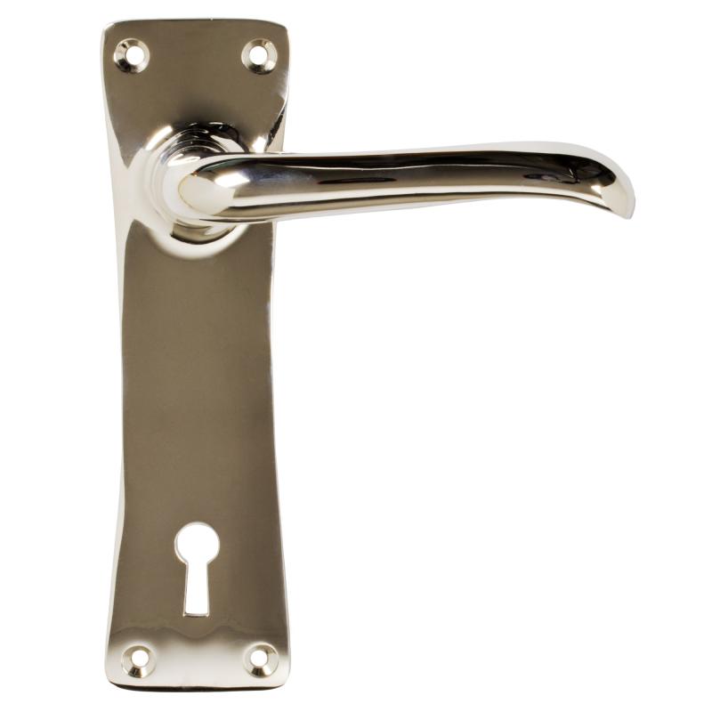 Door Handle - Jugend Long Plate Nickel