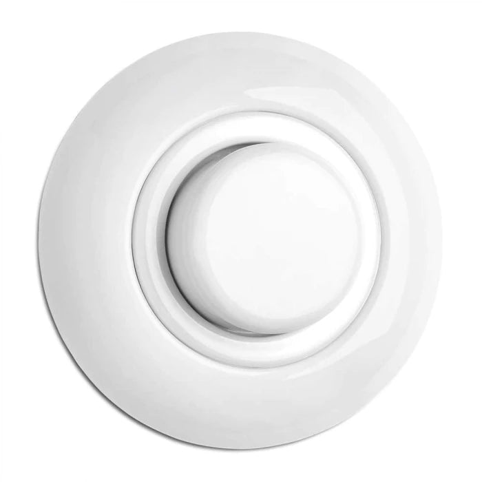 Round White Porcelain Light Switch - Universal Dimmer PRO LED