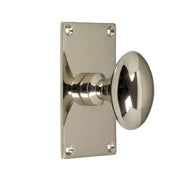 Oval Knop med Bundplade - Nikkel 40 x 70 mm thumbnail image