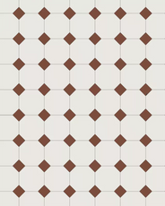 Achteckige Fliesen – 10×10 cm Weiß/Rot, - Super White BAS/Red ROU thumbnail image