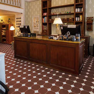 Floor Tiles - Octagon 15 x 15 cm (5.91 x 5.91 In.) - Red ROU/Super White BAS thumbnail image